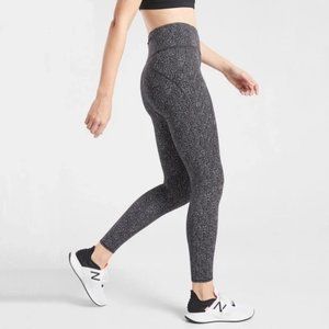 Athleta Black and White Speckled Leggings